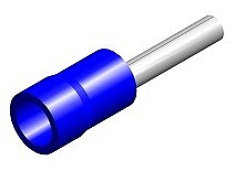 Juhtmeotsik tihvt-tüüpi sinine Ø1.9 12 mm 100 tk
