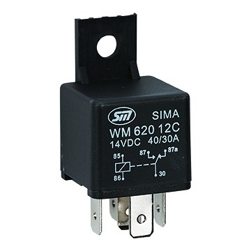 Minirelee 12 V 40/30A 5 jalaga 1 tk