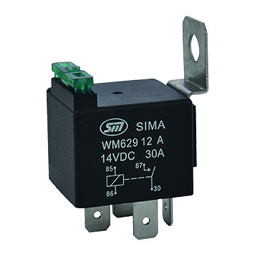Relee 12 V 30 A 4 jalaga kaitsmega 1 tk