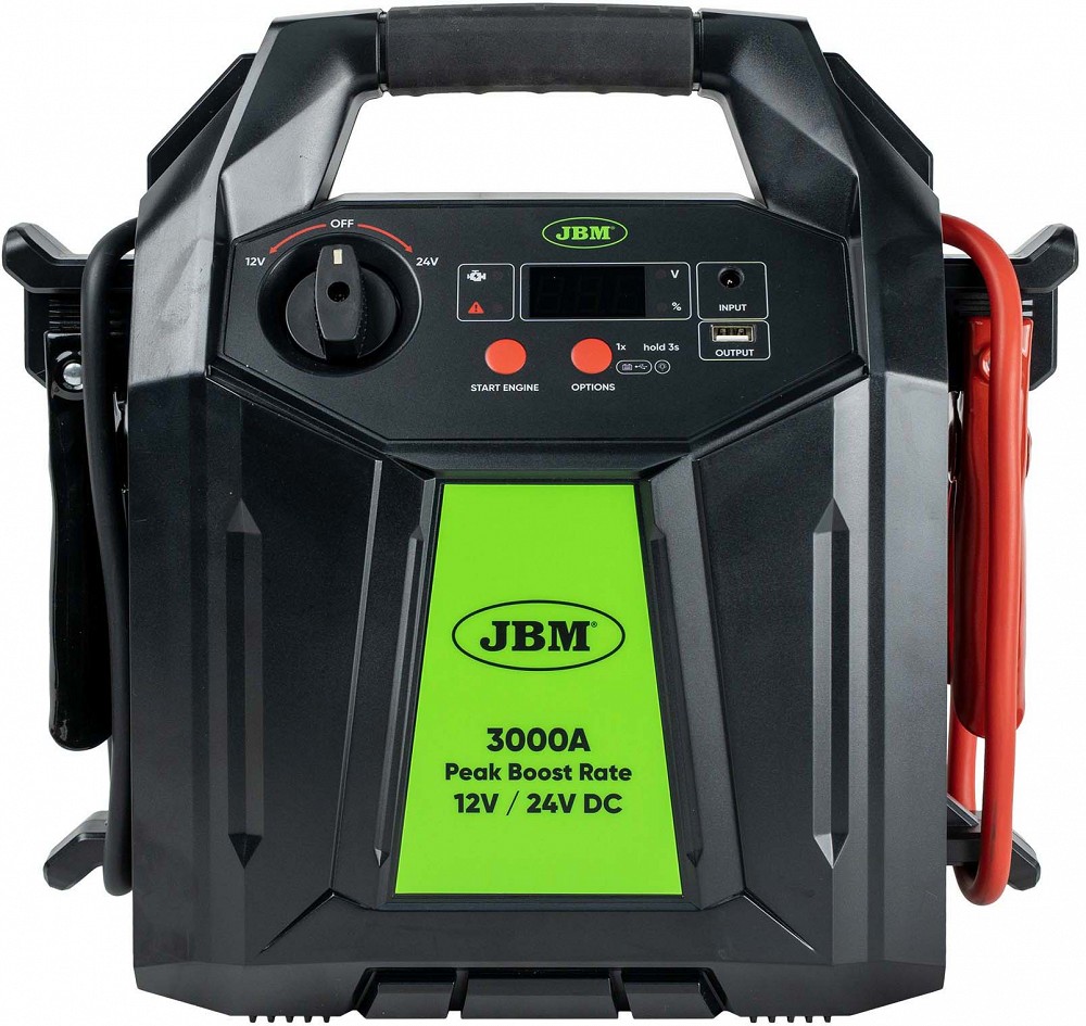 Käivitusabi akupangaga "digi 12V/24V" 12V/3000A & 24V/1500A + LED valgusti JBM*