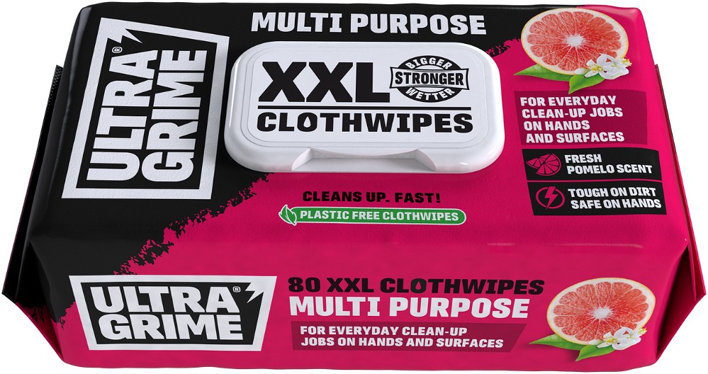 ULTRAGRIME XXL multi purpose pomelo universaalsed puhastuslapid 80 tk/PAKK