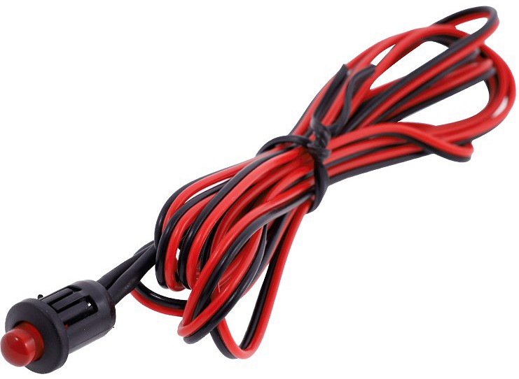 Alarmi simulaator punane LED tulega 12 V, 150 cm