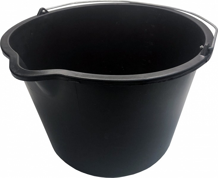 SEGUÄMBER/EHITUSÄMBER tilaga sangaga 12 l plast must 230×305 mm