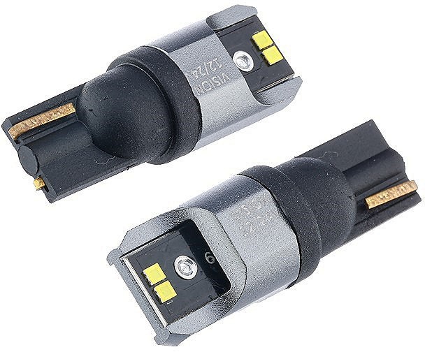 12/24V T10 LED pirn W2.1×9.5D W5W canbus valge blister 2 tk