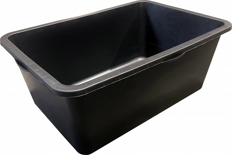 Seguvann kandiline 90 l käetugedega plast must 763×510×305 mm