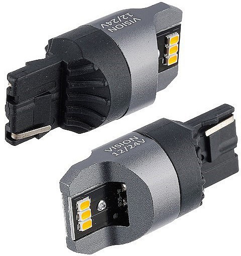 12/24V T20D LED pirn WY21W nonpolar canbus oranz blister 2 tk