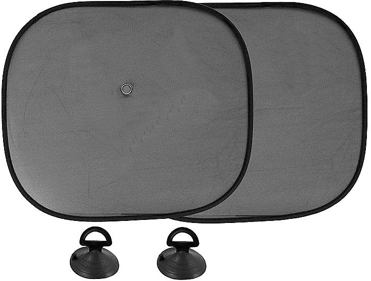 Päikesekaitse iminapaga 44×38 cm must 2 tk