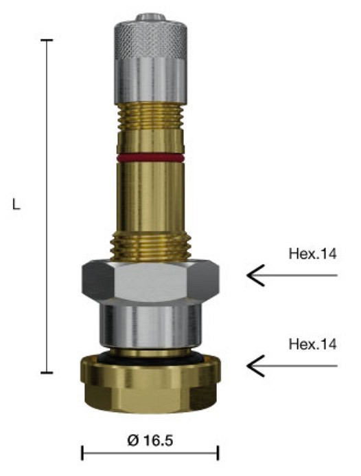 TPMS-VENTIIL veoauto, V3-24-14 (V3-20-1) sirge, L=36 mm, AVA