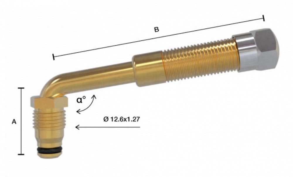 TL-ventiil tööstusr, TRJ652, painut, nurk 94, L=27+140 mm, AVA 20.5 mm