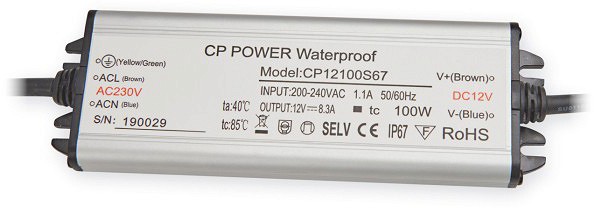 LED toiteplokk 230 V 12.5 A 12 V 150 W IP67 PRO