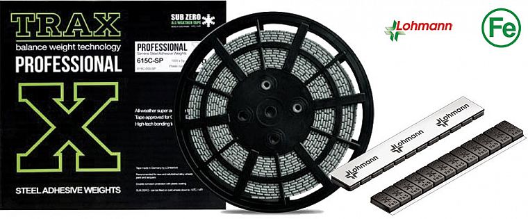 Liimitav tasakaal 4.0 mm, 5 kg rull (1000×5G) FE, must pulberv, LOHMANN/