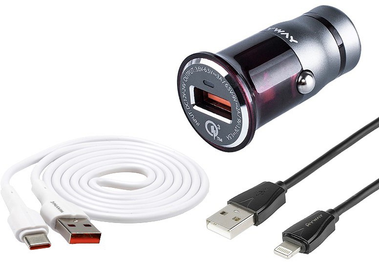 Sigaretisüütaja pesasse kiirlaadija USB 12V/24V + USB kaabel