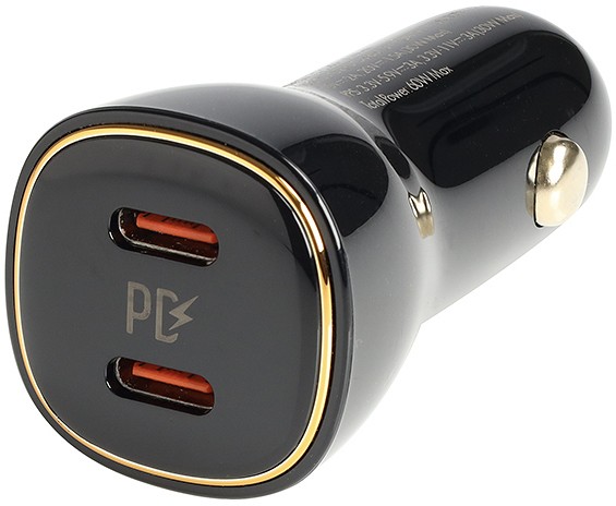 Sigaretisüütaja pesasse kiirlaadija 2X USB-C 3A/MA×60W, 12V/24V
