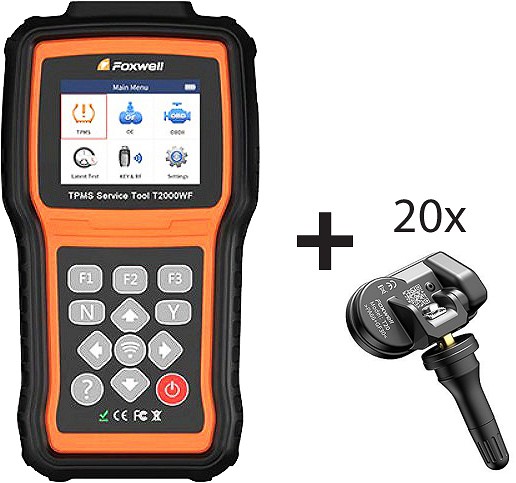TPMS seade T2000WF + 20 tk TPMS andur T20 315/433MHZ