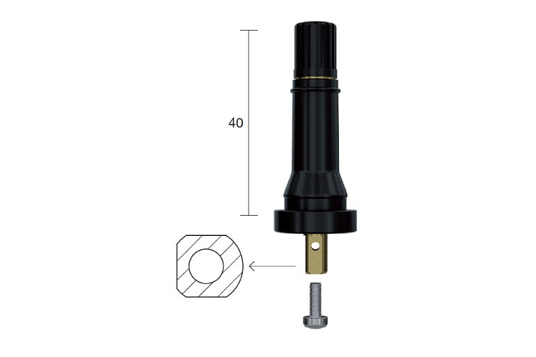 WONDER 1258AM (SKA973) schrader HSS/HYBRID 3.5 TPMS anduri univers, kummiventiil (SKA957/SKA920)