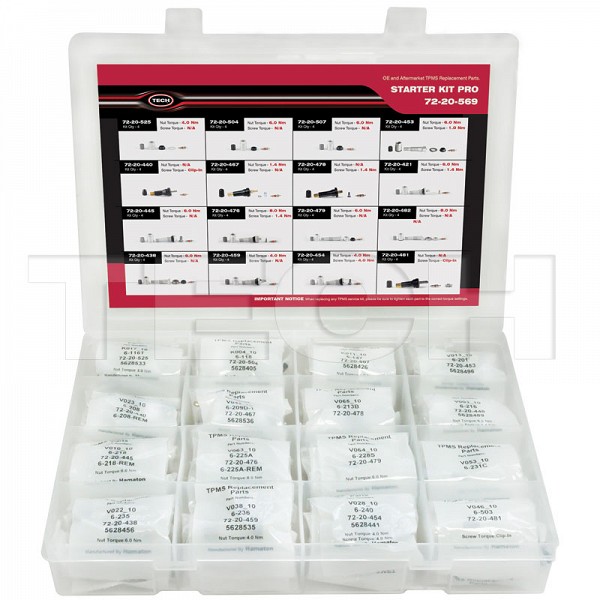 TECH TPMS ventiilide vahetusosad starter KIT PRO