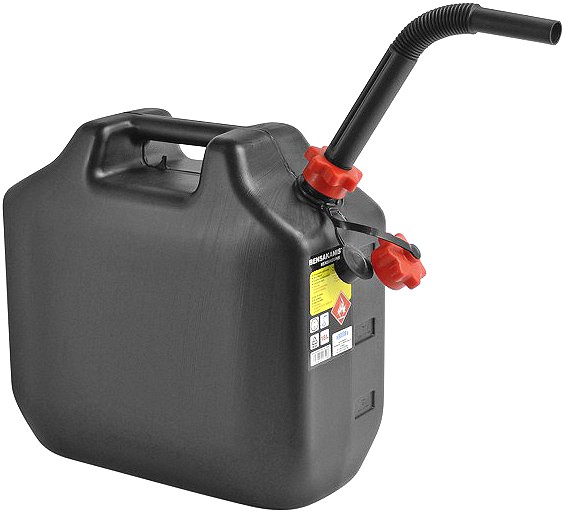 Kanister plast 18 l valamistoruga must