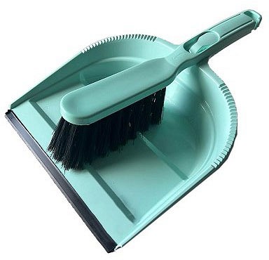 PRÜGIKÜHVEL+ hari, kummiäär, väike, plast 330×230 mm DUO
