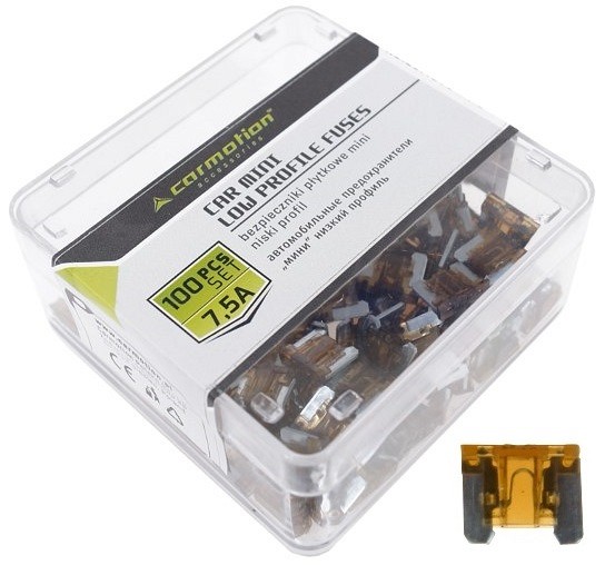 Kahvelkaitse mini madal 7.5 A 100 tk plastkarbis