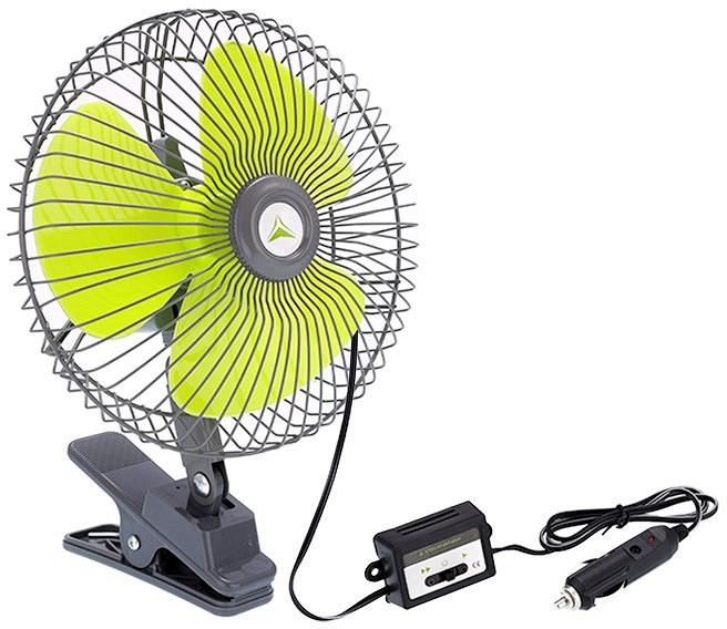 Salongi ventilaator klambriga 12V/21W D=200 mm 1.2M juhtmega