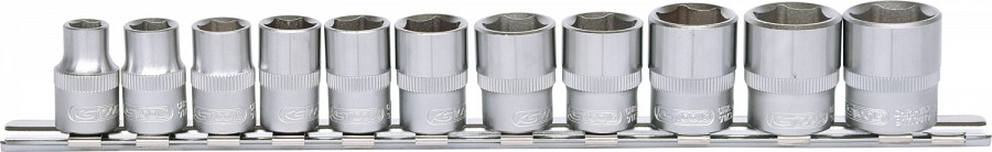 11-osaline 3/8" padrunite komplekt 8-19 mm, siinil