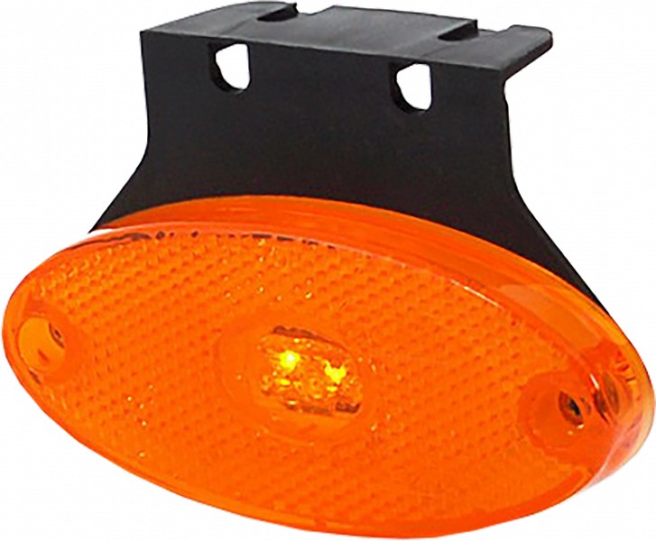 Küljetuli LED kollane flatpoint II jalaga 12/24V 0.5M juhe 102×46 mm