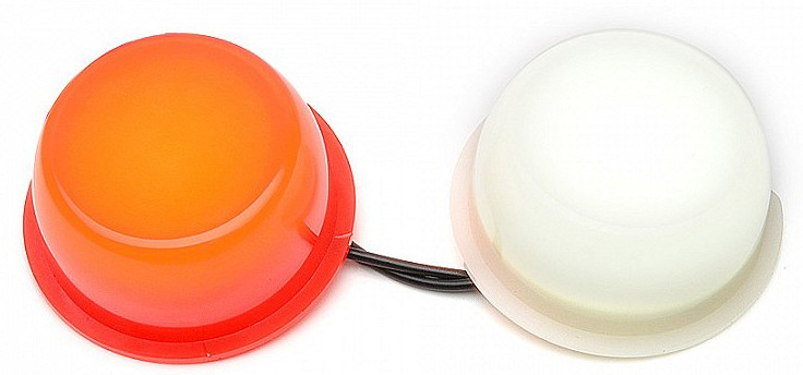 Skandinaavia sarvtule LED varuklaasid matt PUNANE/VALGE 12/24V