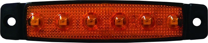 Pikk küljetuli kollane 6-LED 96×20×6.4 mm 24 V 560.05