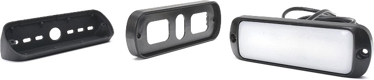 Töötuli LED 12/24V 133×44 mm 16 W IP6K9K 1800LM matt klaas