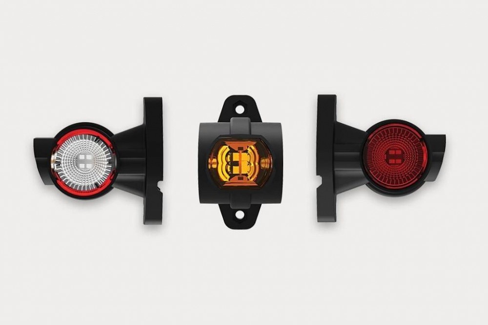 Sarvtuli LED sirge 96 mm parem 3-POOLNE (punane-kollane-valge) 12/24V