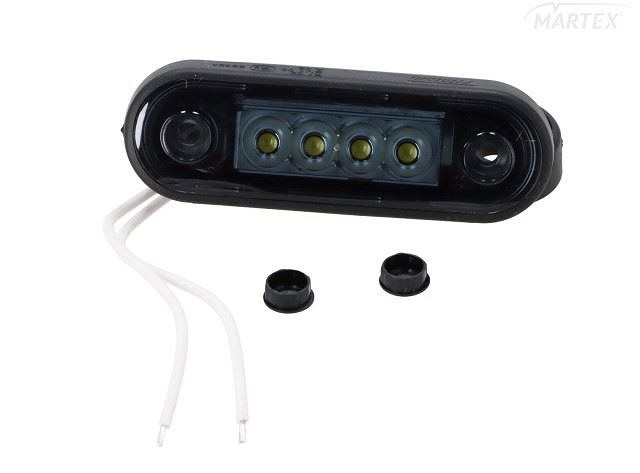 Küljetuli LED valge tumeda klaasiga 12/24V 84.2×27.7×12×8 mm