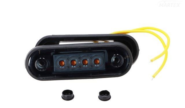Küljetuli LED kollane tumeda klaasiga 12/24V 84.2×27.7×12×8 mm