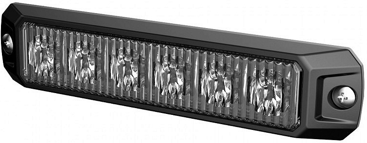 Strobo vilkur kollane 6-LED 7 W 12/24V 130×28 mm(AUKUDE vahe 120 mm)