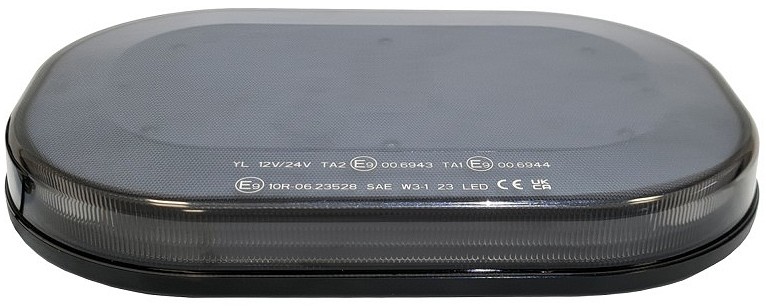 LED vilkur paneel must 12/24V 248×171×37 mm R65 R10