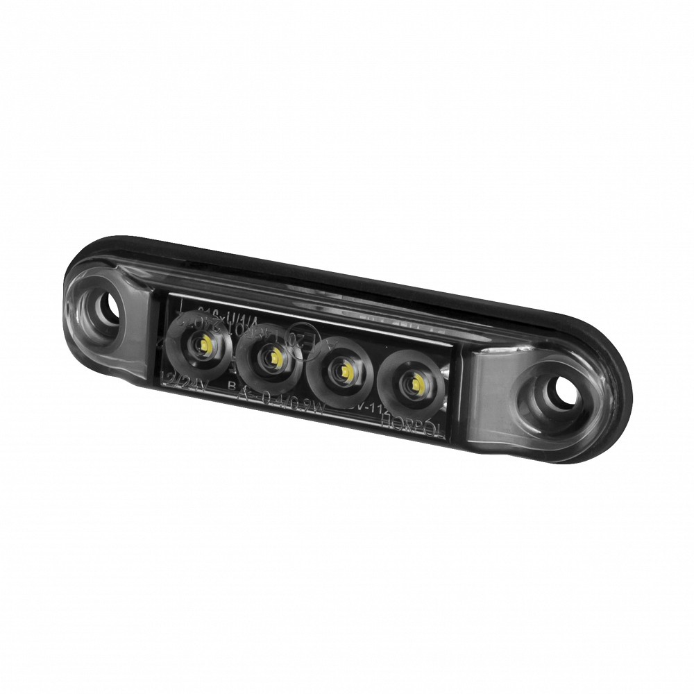 LD2327 "graphite" küljetuli LED valge tumeda klaasiga 78×19×11 mm 12/24V IP68