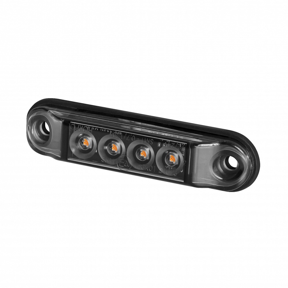 LD2328 "graphite" küljetuli LED kollane tumeda klaasiga 78×19×11 mm 12/24V IP68
