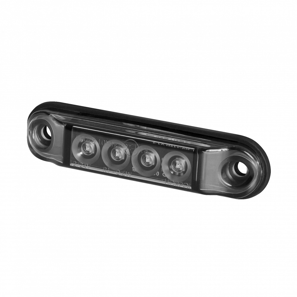 LD2329 "graphite" küljetuli LED punane tumeda klaasiga 78×19×11 mm 12/24V IP68