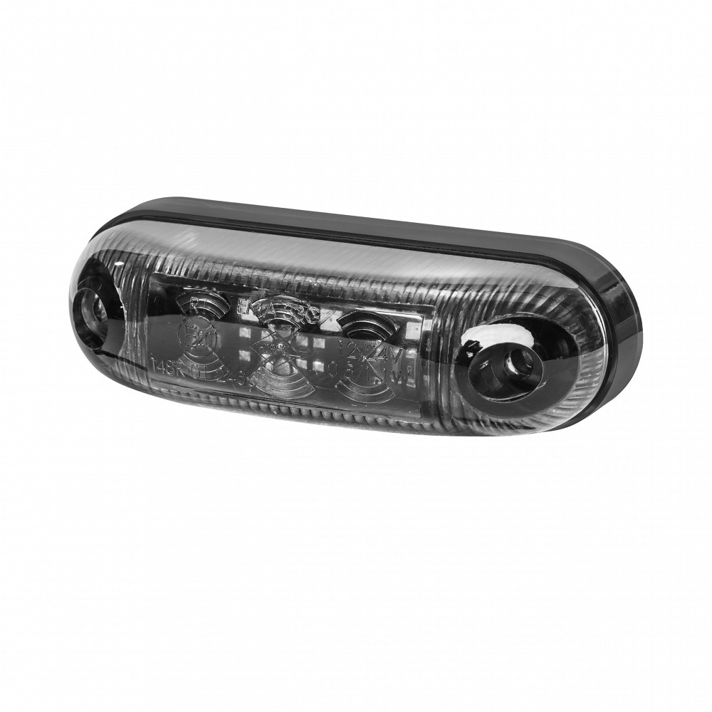 LD410 "graphite" küljetuli LED punane tumeda klaasiga 82×24×29 mm 12/24V IP68