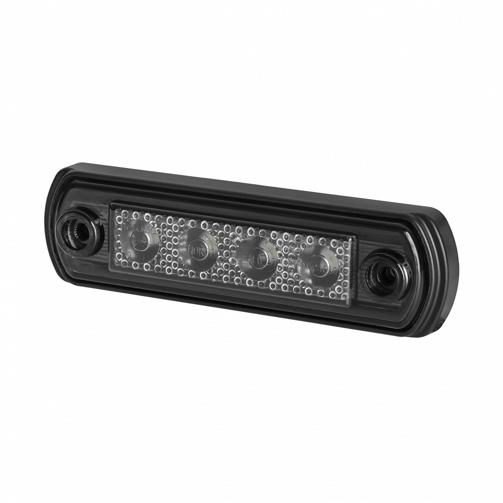 LD677 "graphite" küljetuli LED punane tumeda klaasiga 12/24V 110×31×15 mm