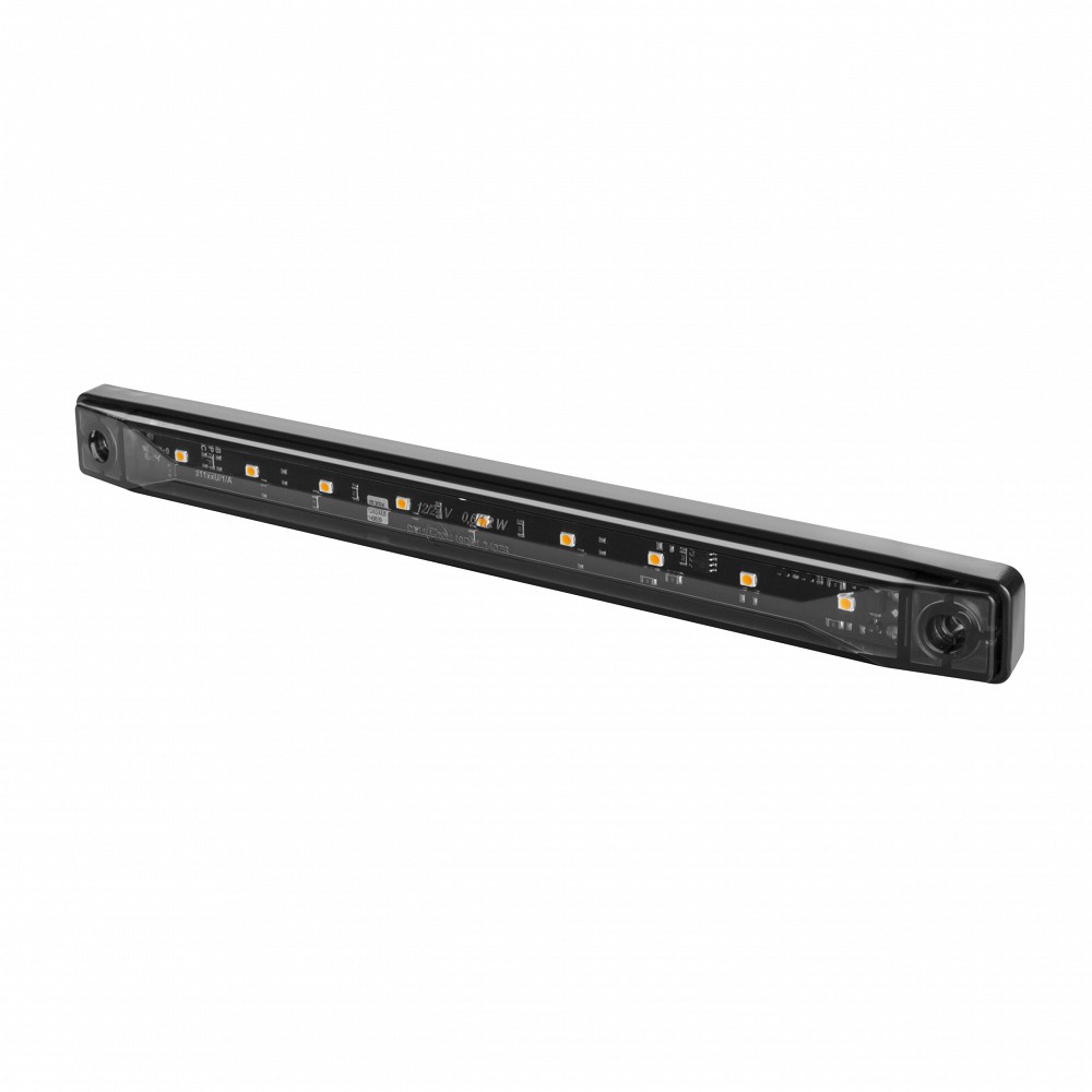 LD998 "graphite" LED pikk kollane küljetuli tumeda klaasiga 254×24 mm 12/24V