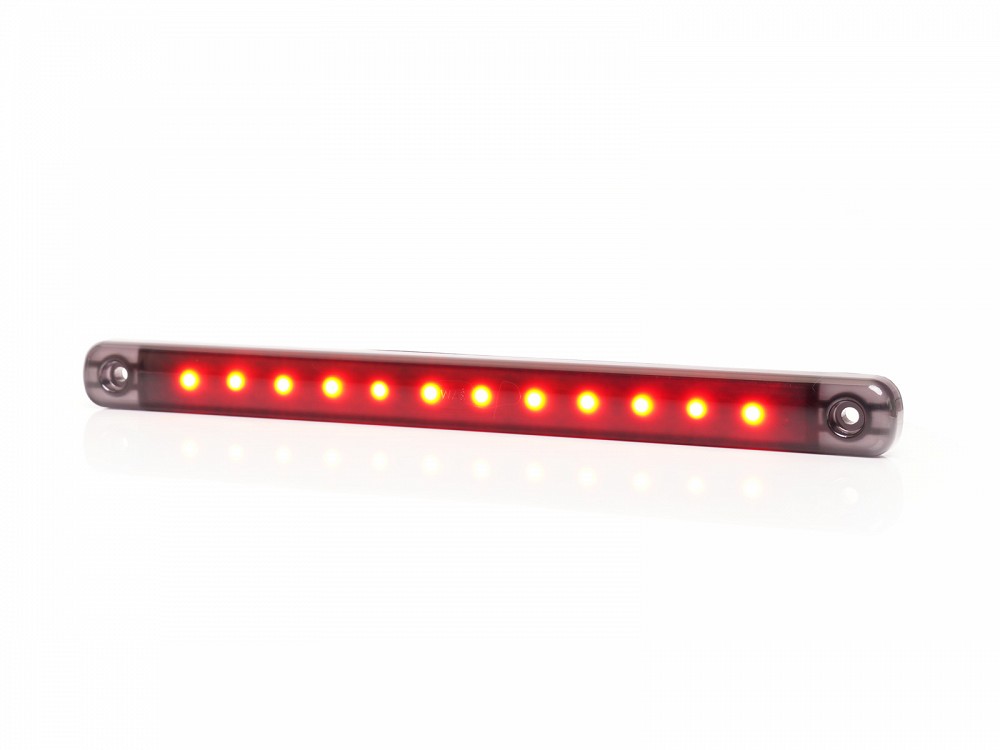 Küljetuli LED pikk punane tumeda klaasiga 238×20 mm 12/24V