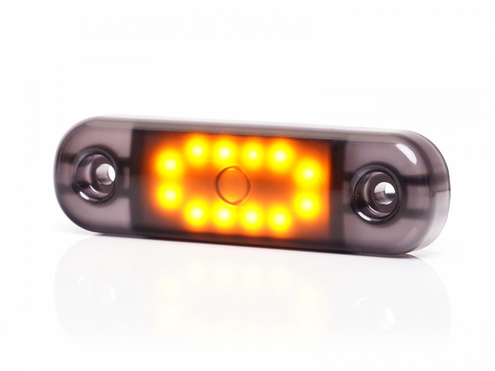 Küljetuli LED 12/24V kollane tumeda KLAASIGA12-LED 84×25×11 mm