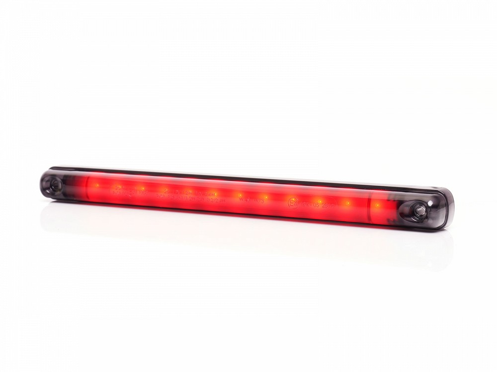 Küljetuli LED pikk punane tumeda klaasiga 238×20 mm 12/24V