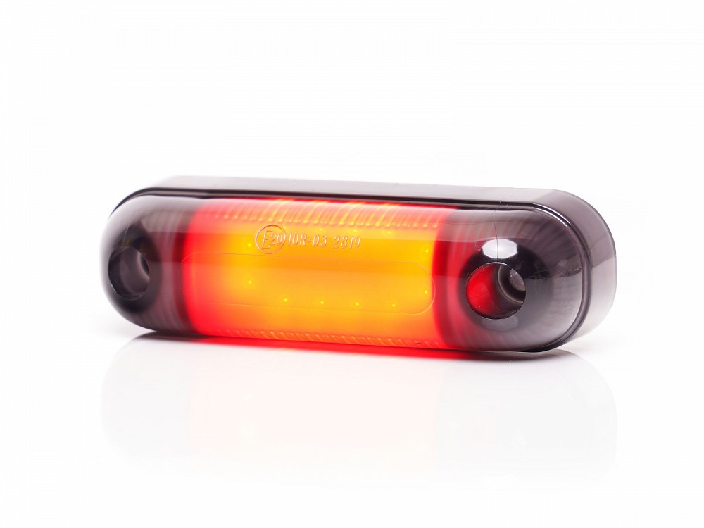 Küljetuli LED 12/24V punane tumeda KLAASIGA12-LED 84×25×11 mm