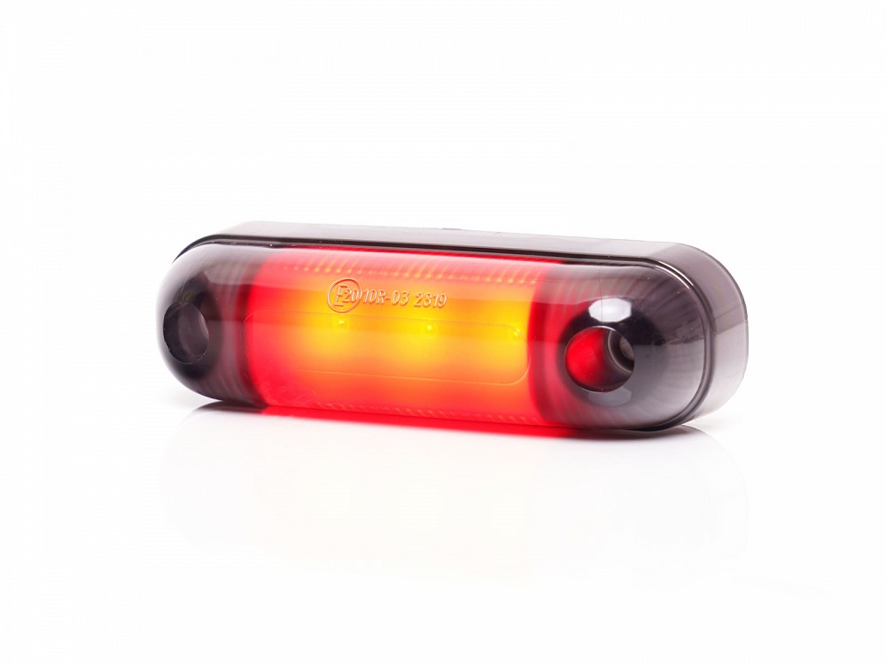 Küljetuli LED 12/24V punane tumeda klaasiga 3-LED 84×25×11 mm