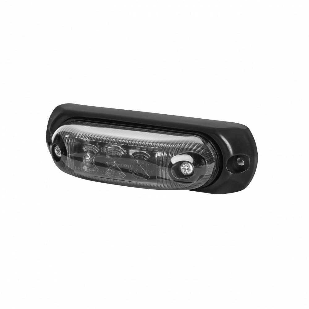 LD379 "graphite" küljetuli LED punane tumeda klaasiga 12/24V 103×30×36 mm