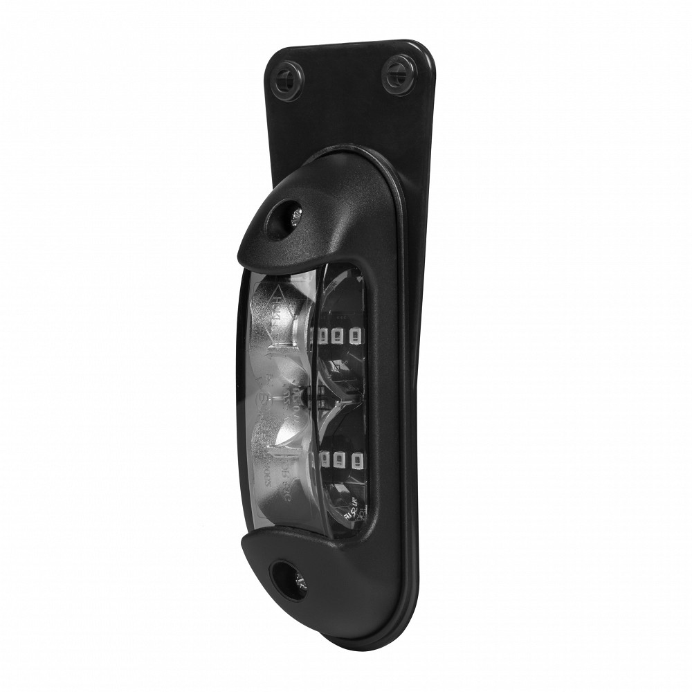 LD2165 "graphite" küljetuli LED alusega 12/24V PUNANE/VALGE tumeda klaasiga