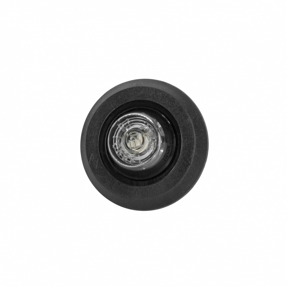 LD2633 "graphite" küljetuli punane LED ümar tumeda klaasiga 12/24V pinnapealne Ø60 mm torule, AUK Ø19 mm
