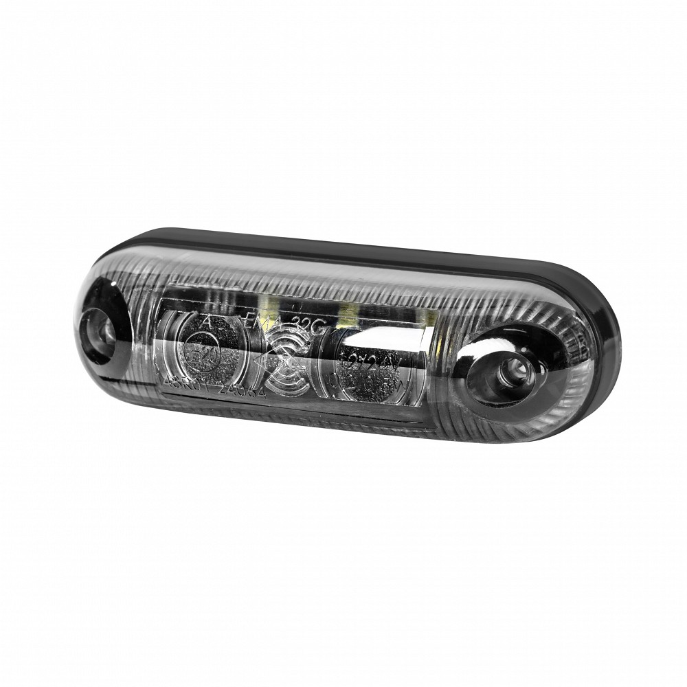 LD370 "graphite" küljetuli LED valge tumeda klaasiga 12/24V 82×24 mm