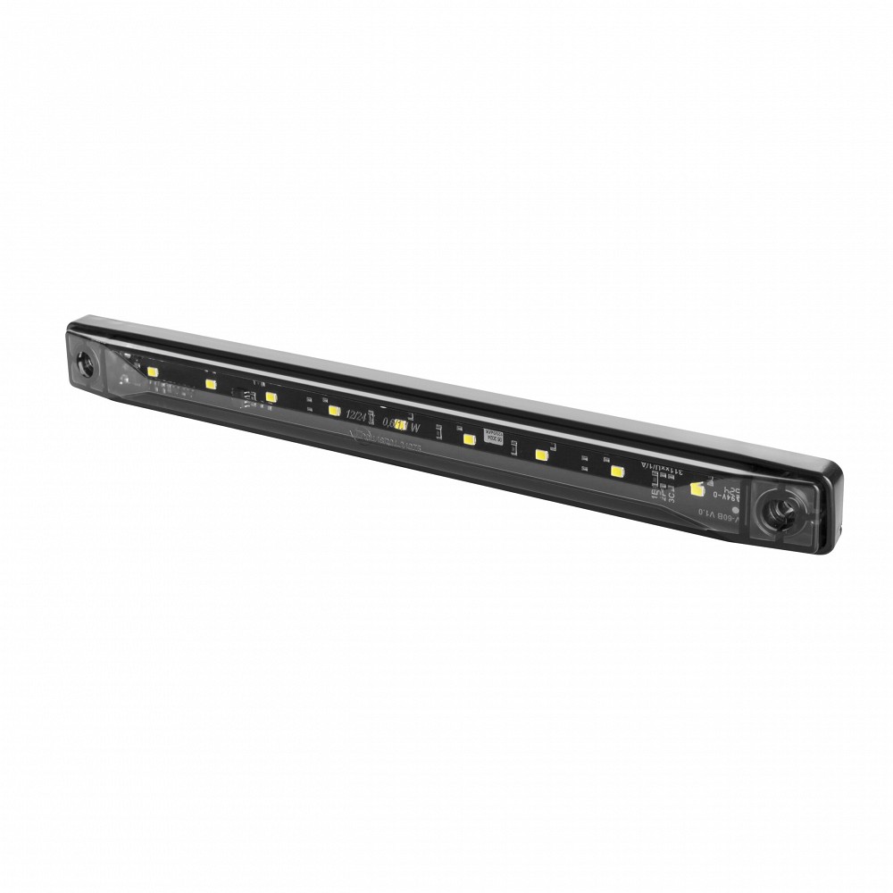 LD997 "graphite" küljetuli LED pikk valge tumeda klaasiga 254×24 mm 12/24V 9LED